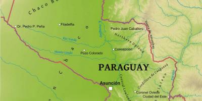 Χάρτης της Παραγουάης γεωγραφία