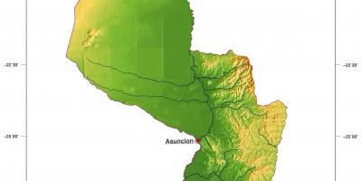 Χάρτης της φυσικής Παραγουάη