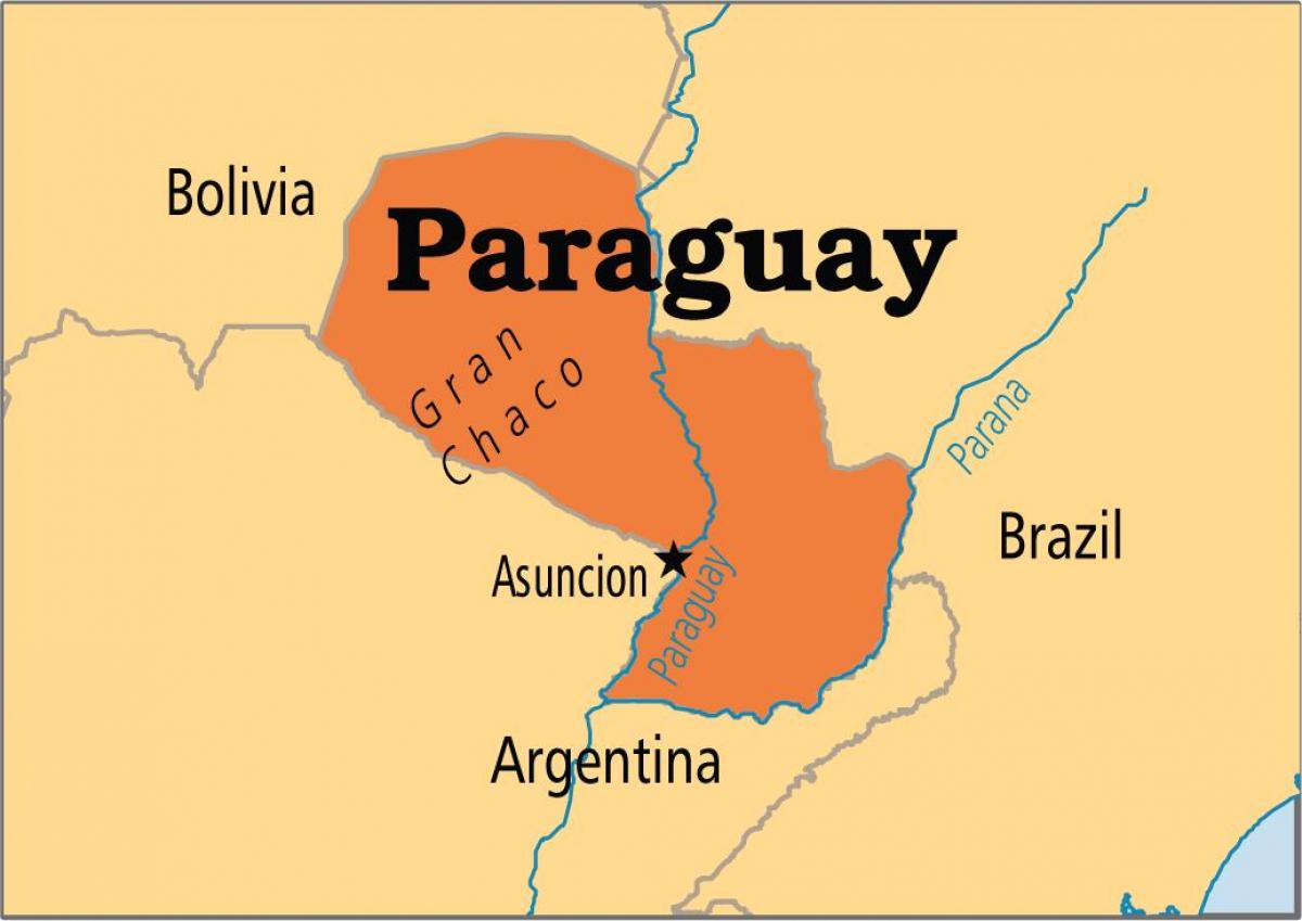 πρωτεύουσα της Παραγουάης χάρτης