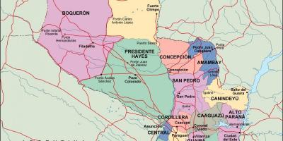 Χάρτης των πολιτικών Παραγουάη